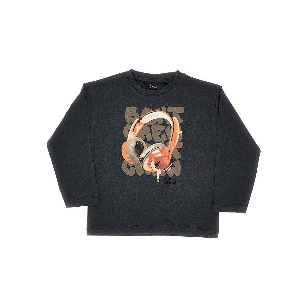 T-shirt a manica lunga in jersey con stampa