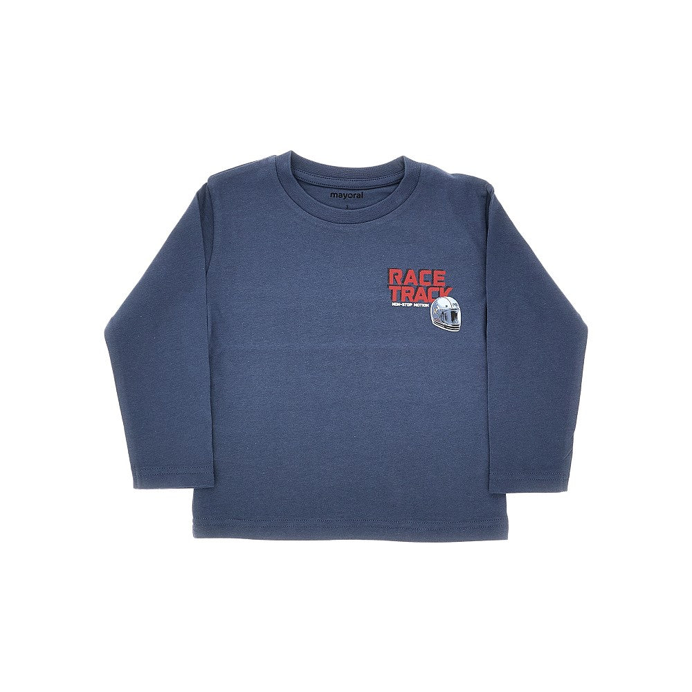 T-shirt a manica lunga in jersey con stampa
