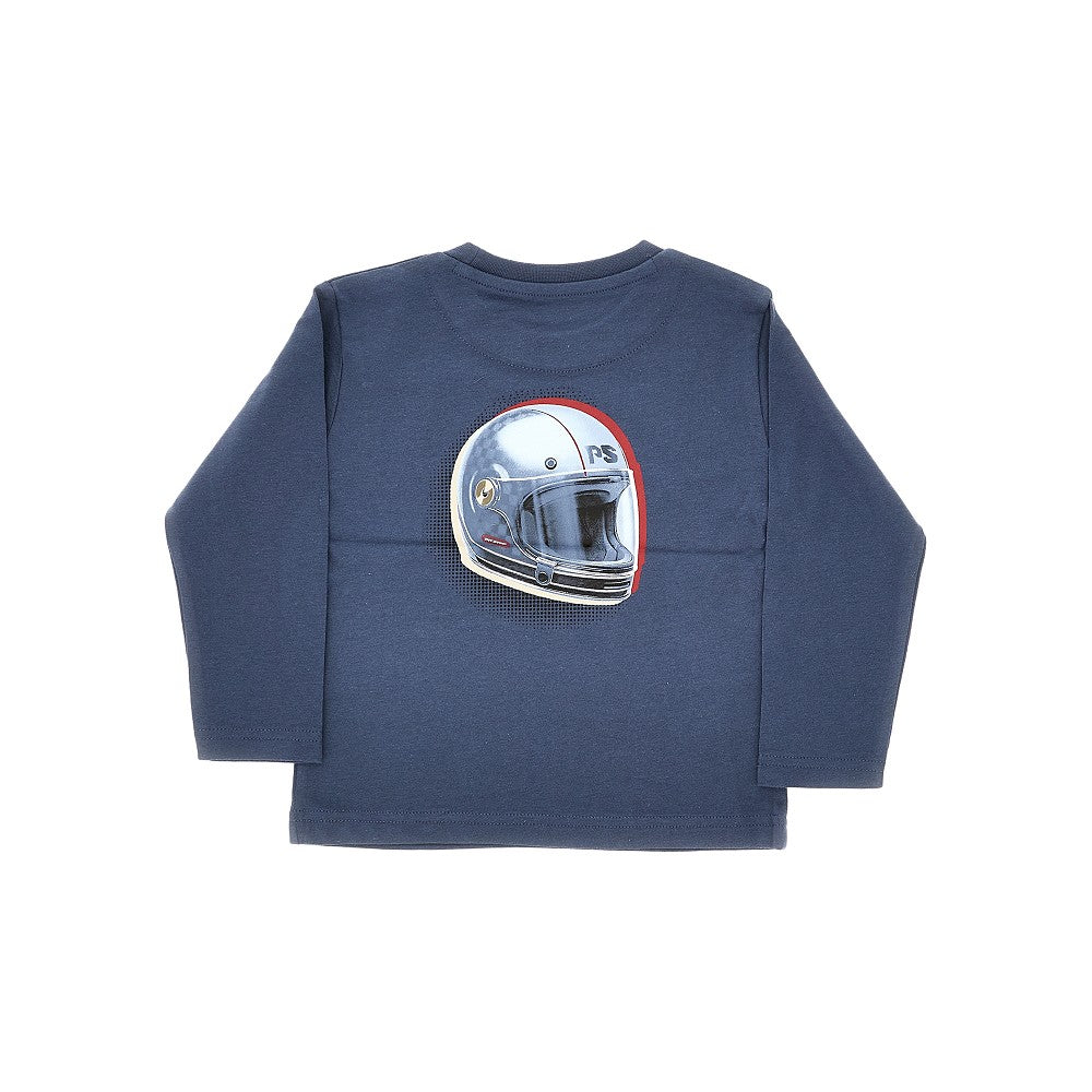 T-shirt a manica lunga in jersey con stampa