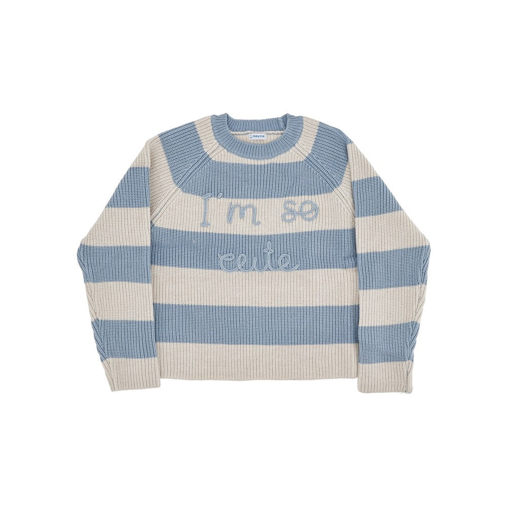Pullover a righe con ricamo