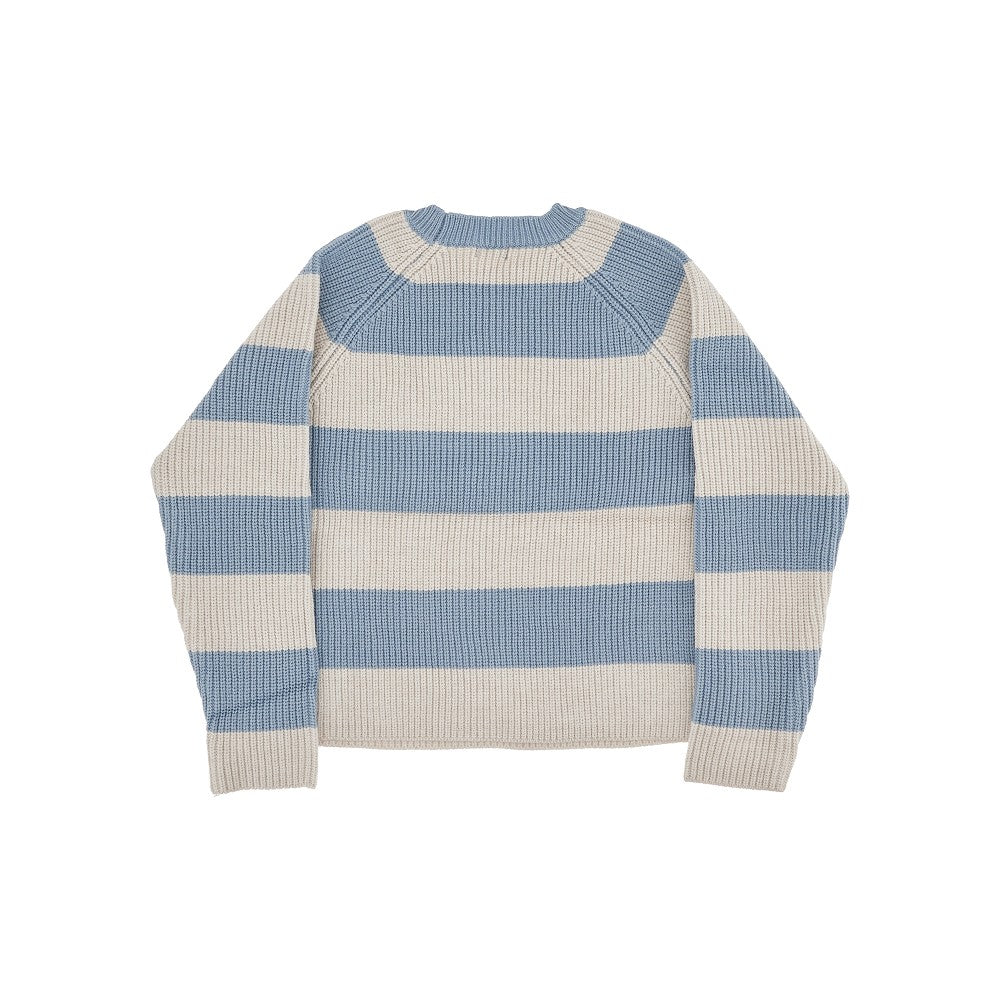 Pullover a righe con ricamo