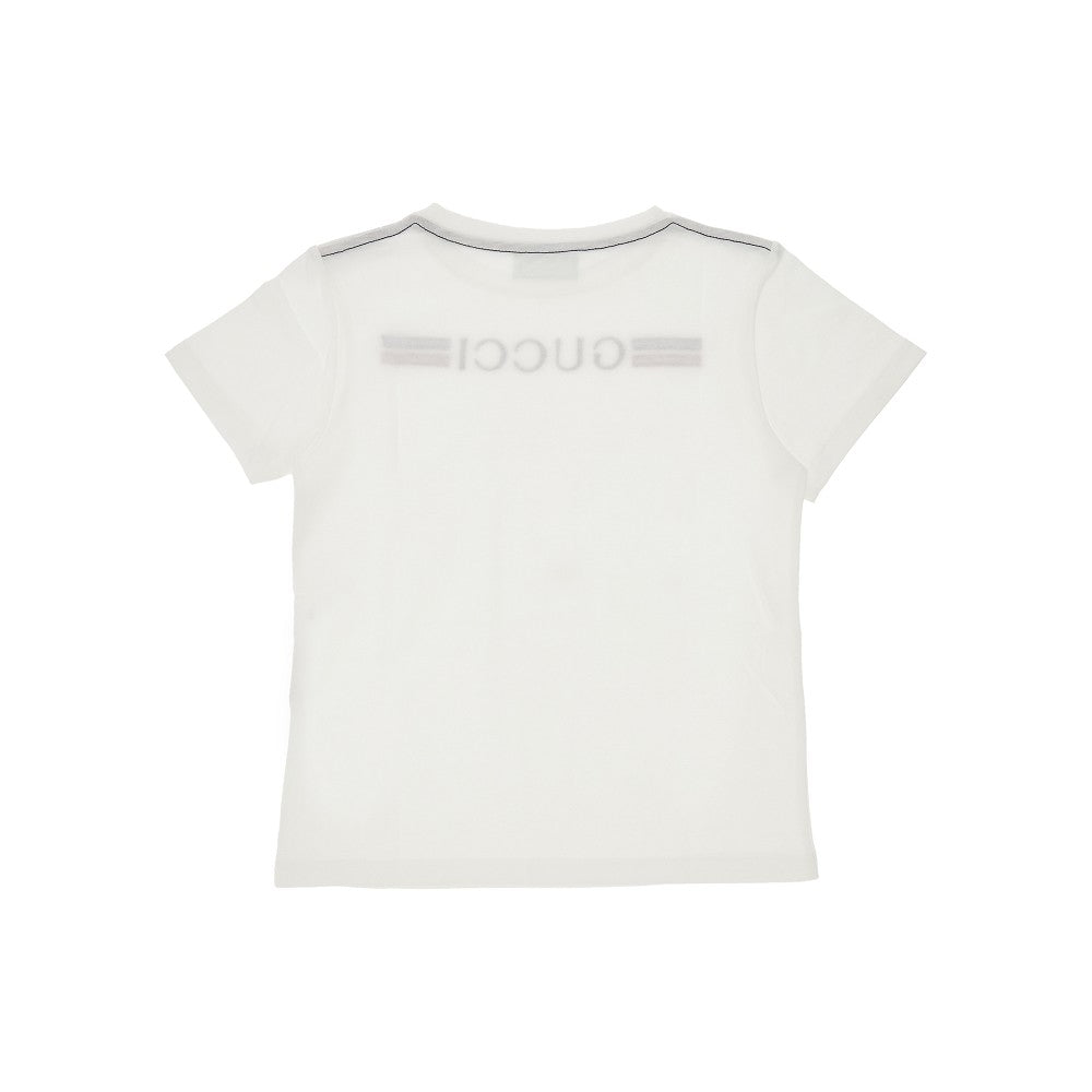 T-shirt con logo ricamato