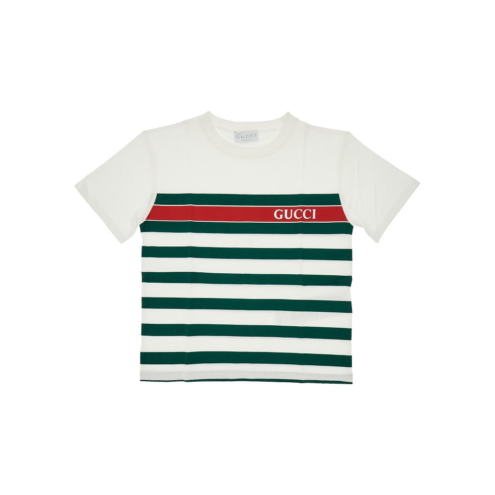 T-shirt con stampa a righe