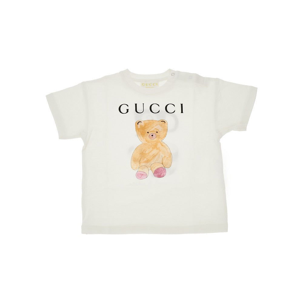 Gucci ★ NAON JEONG イラスト Tシャツ x Naon Jeong printed cotton jersey T-shirt in grey - Gucci