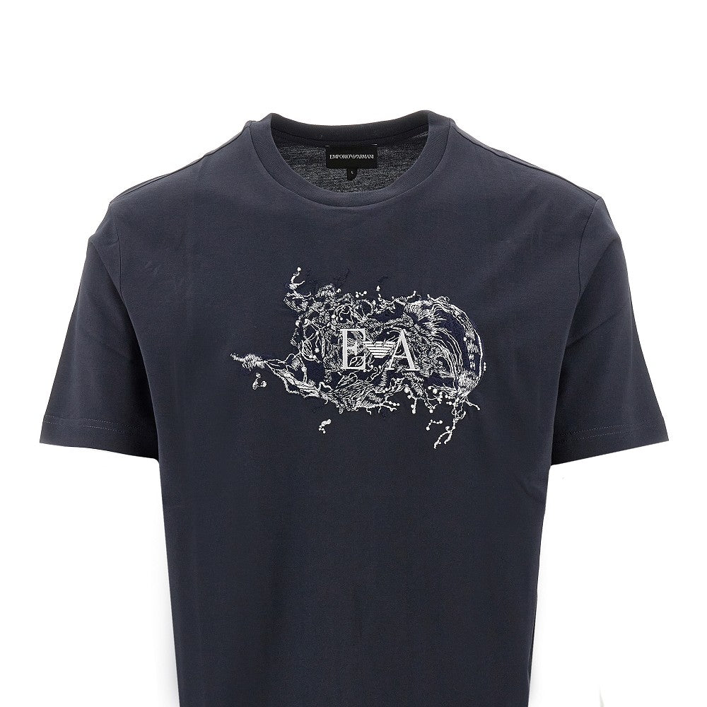 ASV cotton T-shirt with embroidery