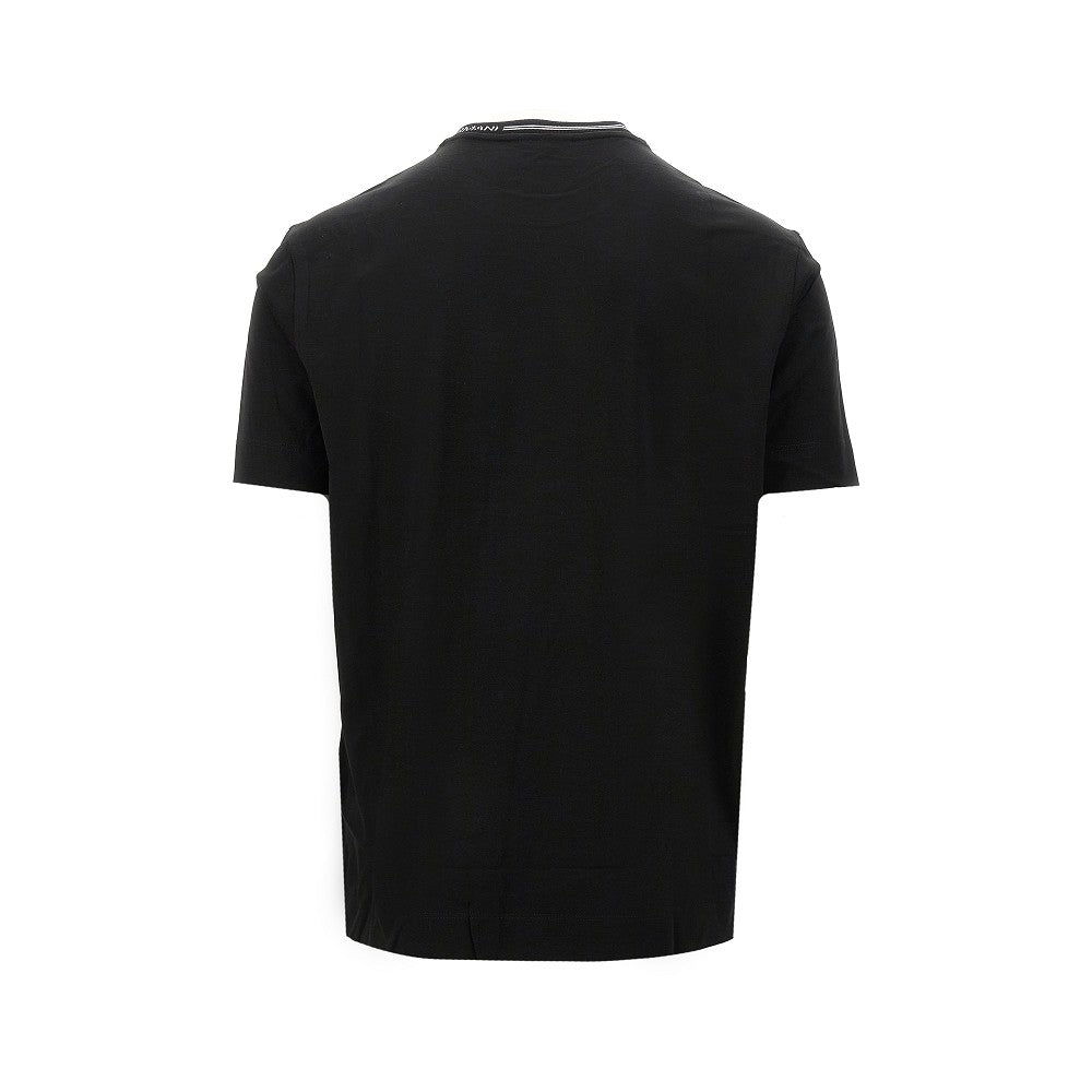T-shirt with branded crewneck