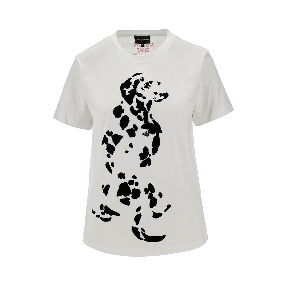 T-shirt in cotone organico 'We Love Dogs'