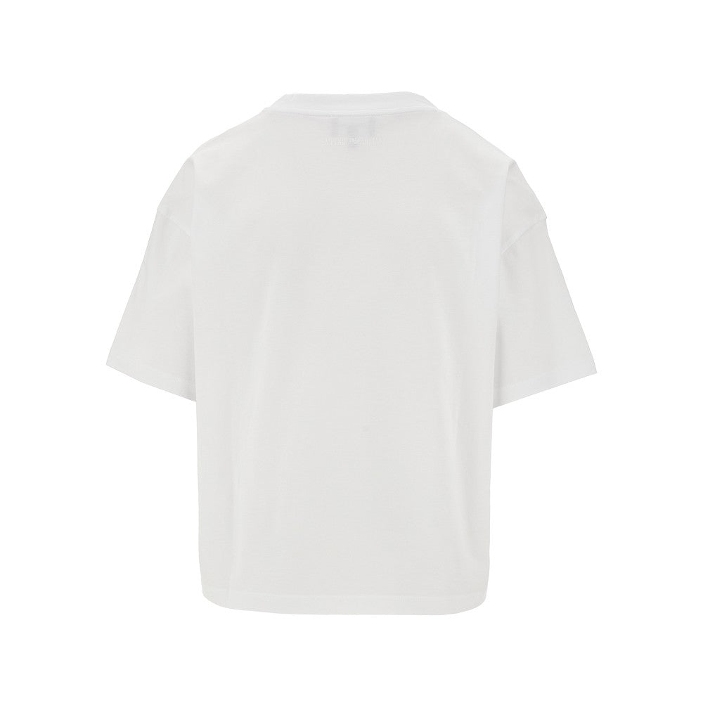 Jersey T-shirt with logo embroidery