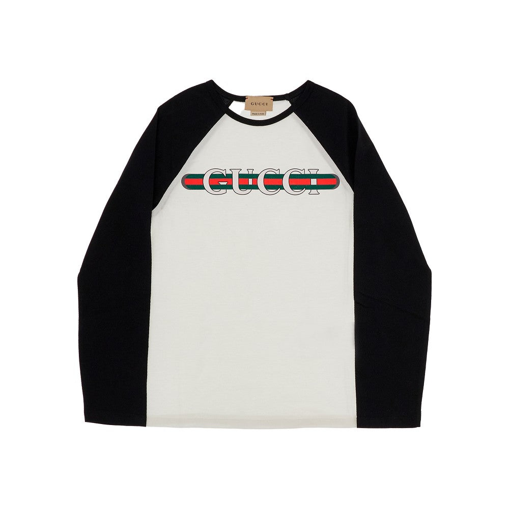 Gucci Web print long-sleeved T-shirt