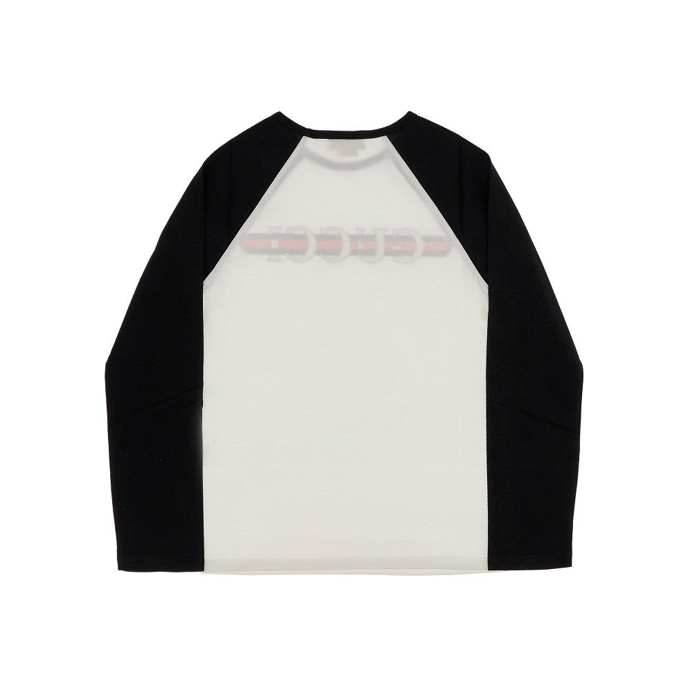 Gucci Web print long-sleeved T-shirt
