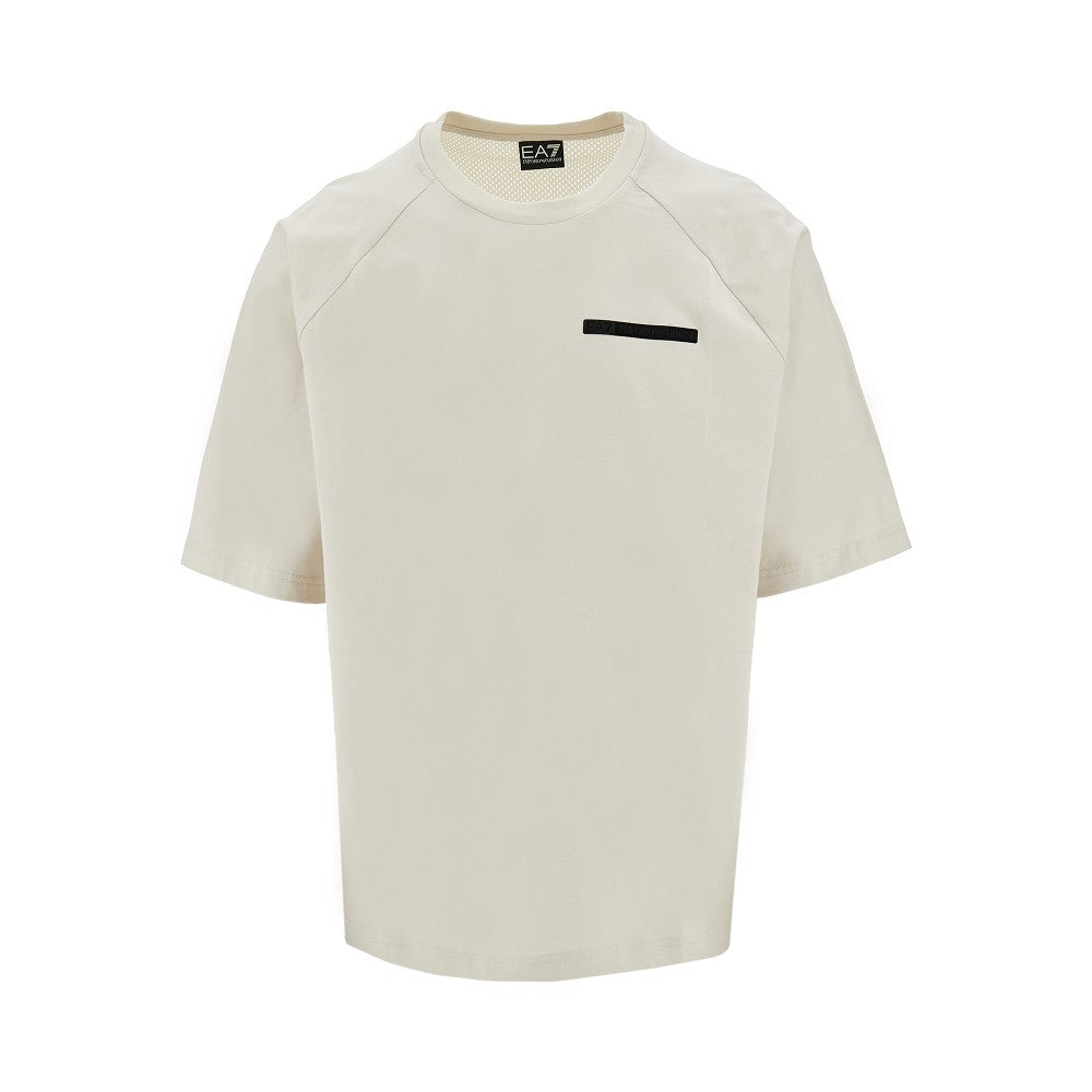 Jersey T-shirt with mesh insert