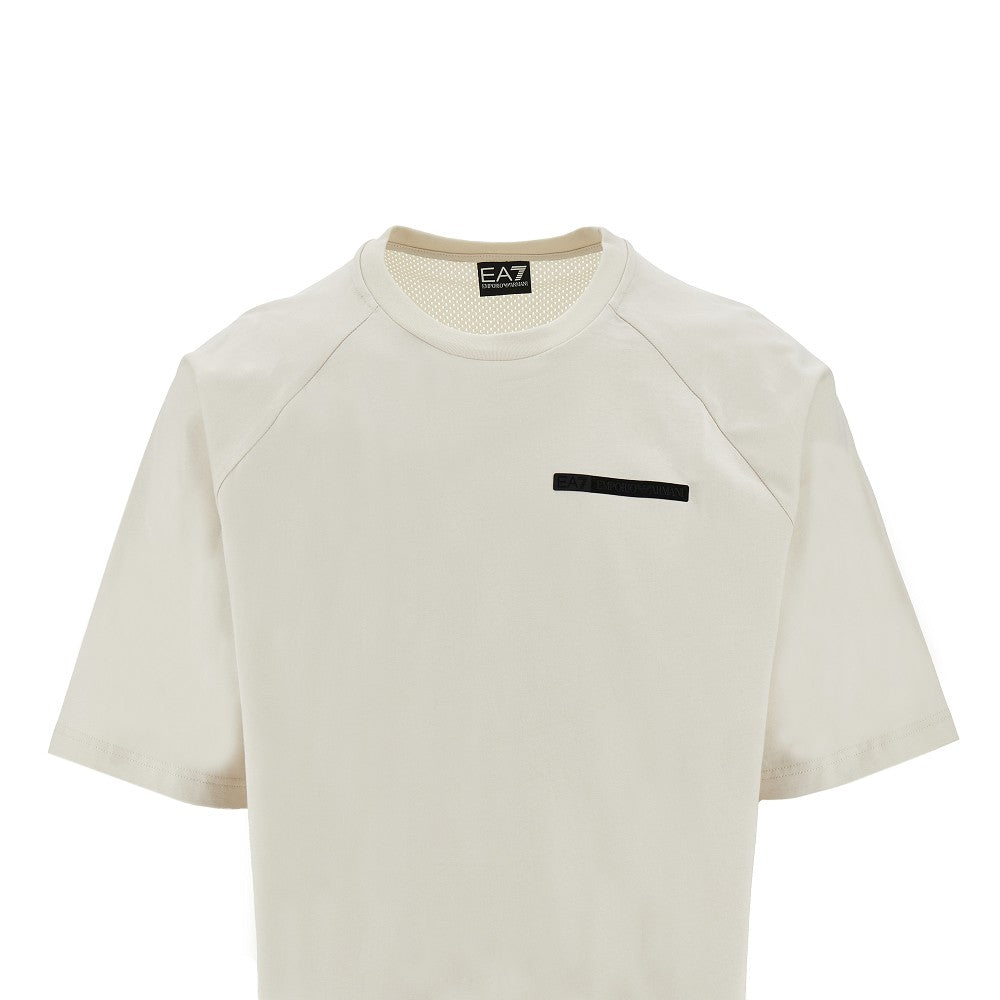 Jersey T-shirt with mesh insert