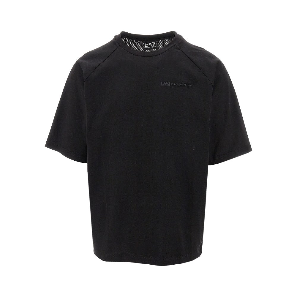Jersey T-shirt with mesh insert
