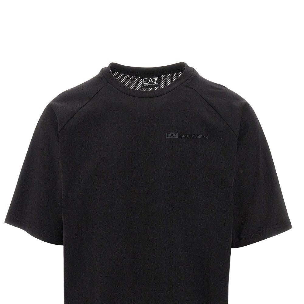 Jersey T-shirt with mesh insert