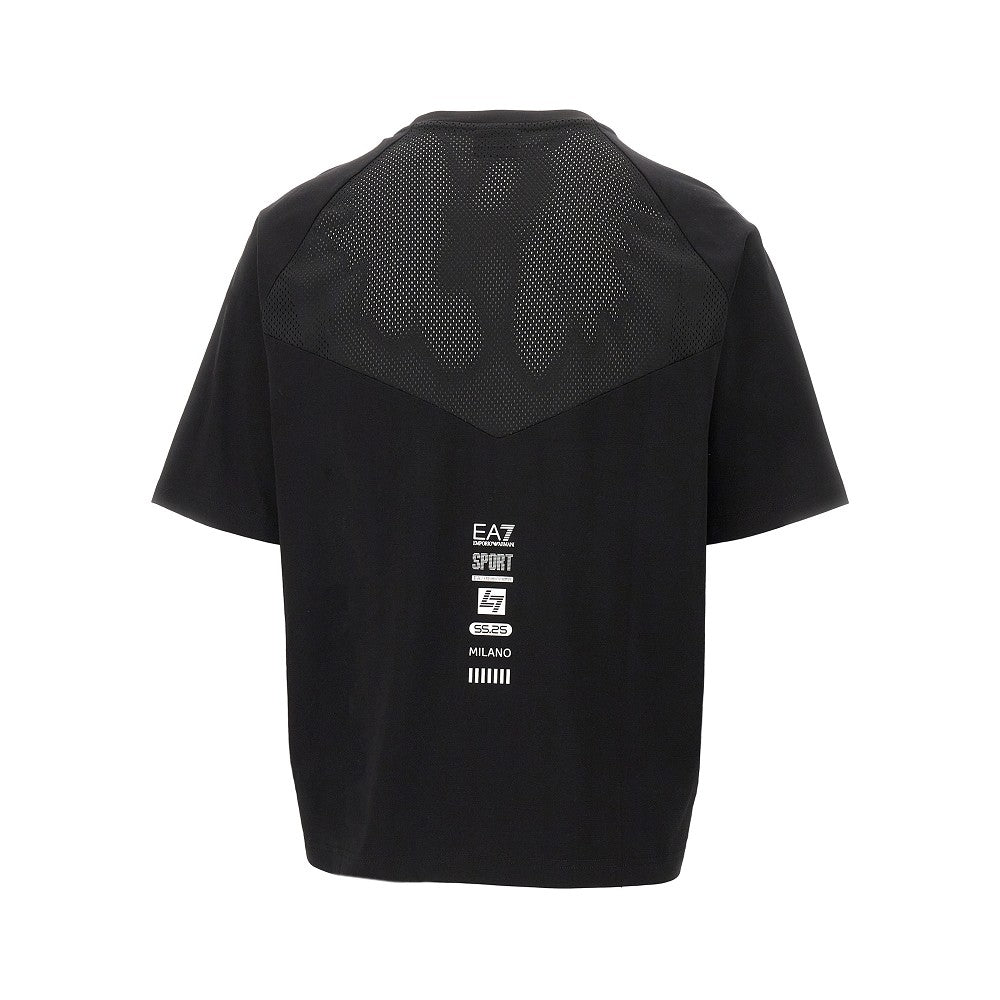 Jersey T-shirt with mesh insert