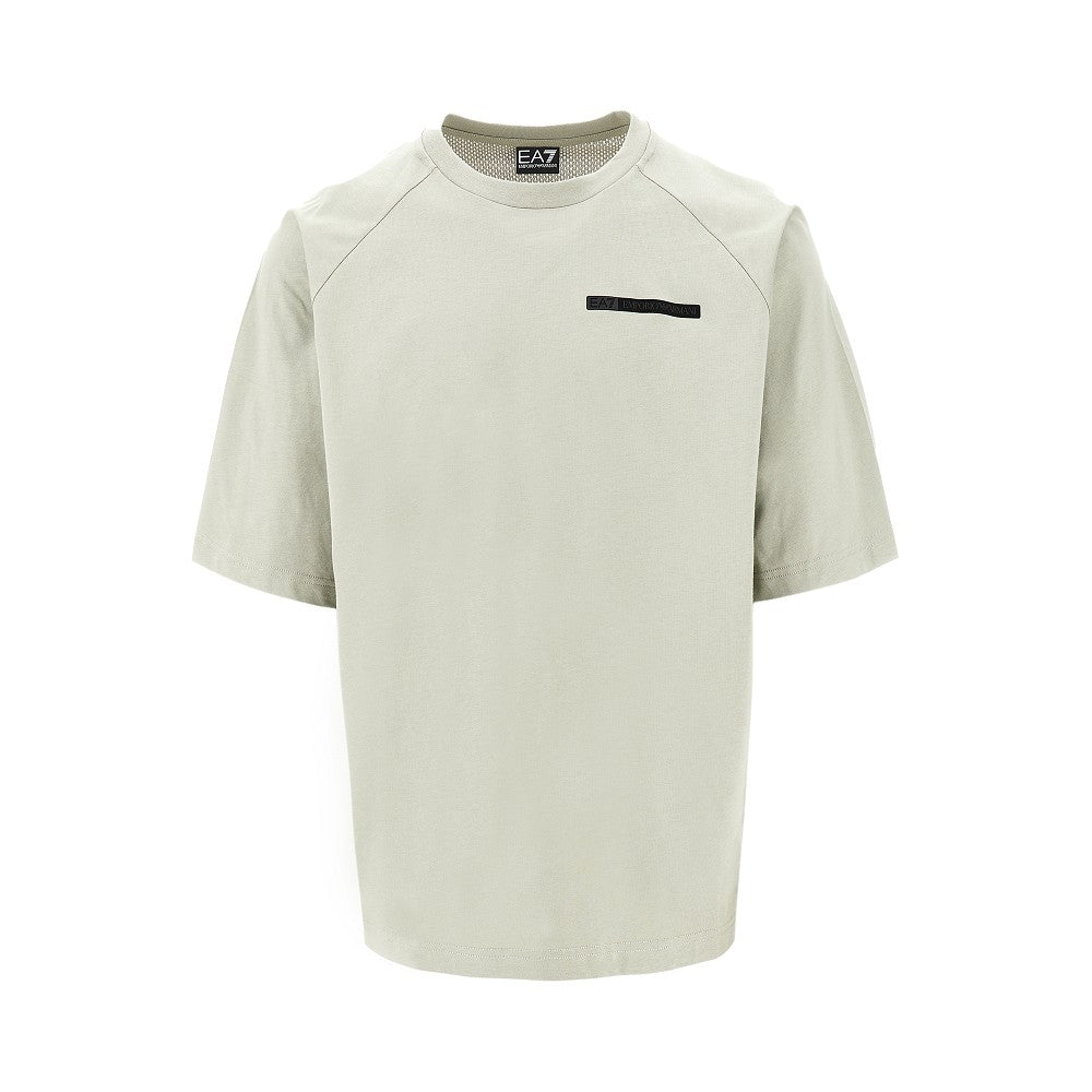 Jersey T-shirt with mesh insert