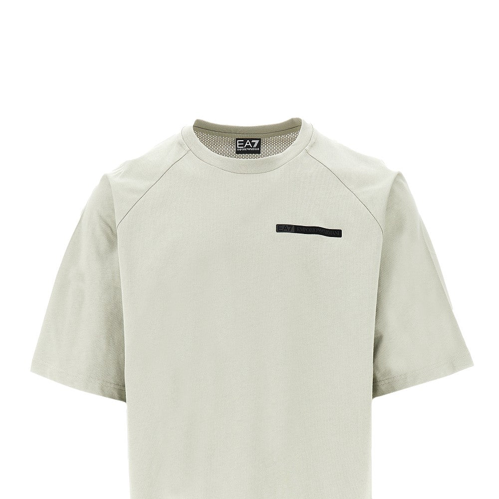 Jersey T-shirt with mesh insert