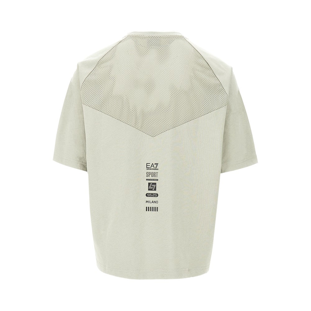 Jersey T-shirt with mesh insert