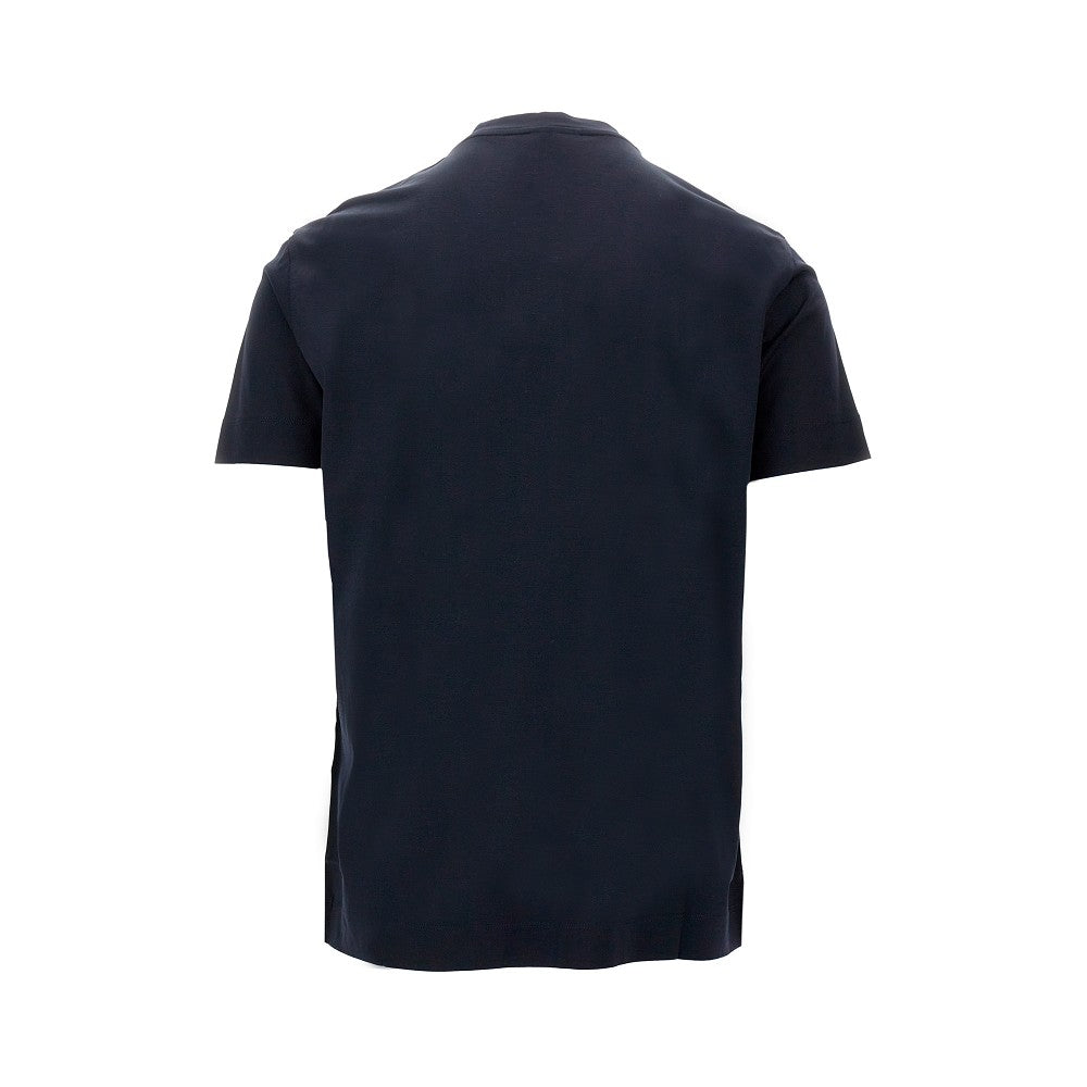 T-shirt in misto lyocell con logo ricamato