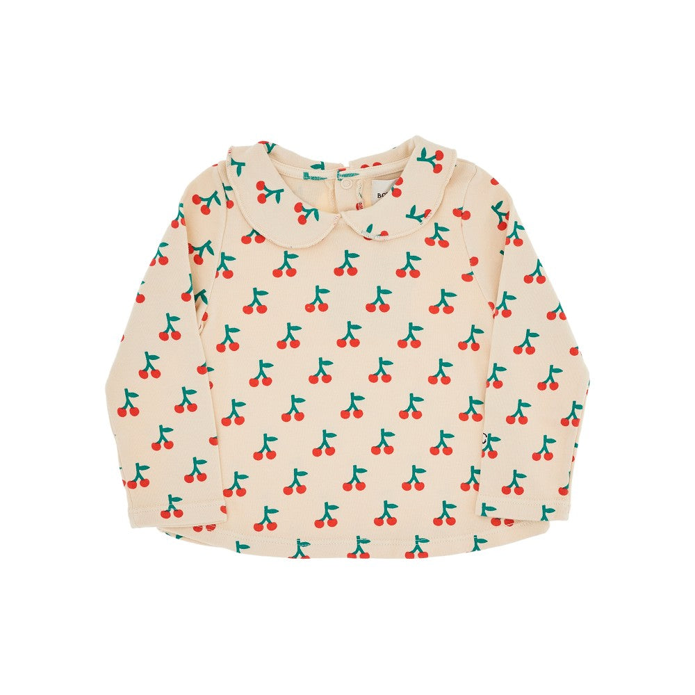 T-shirt con colletto e motivo Cherry