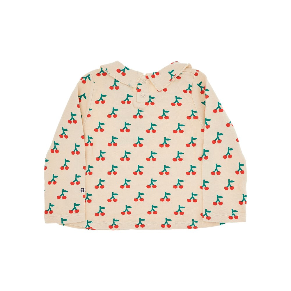 T-shirt con colletto e motivo Cherry