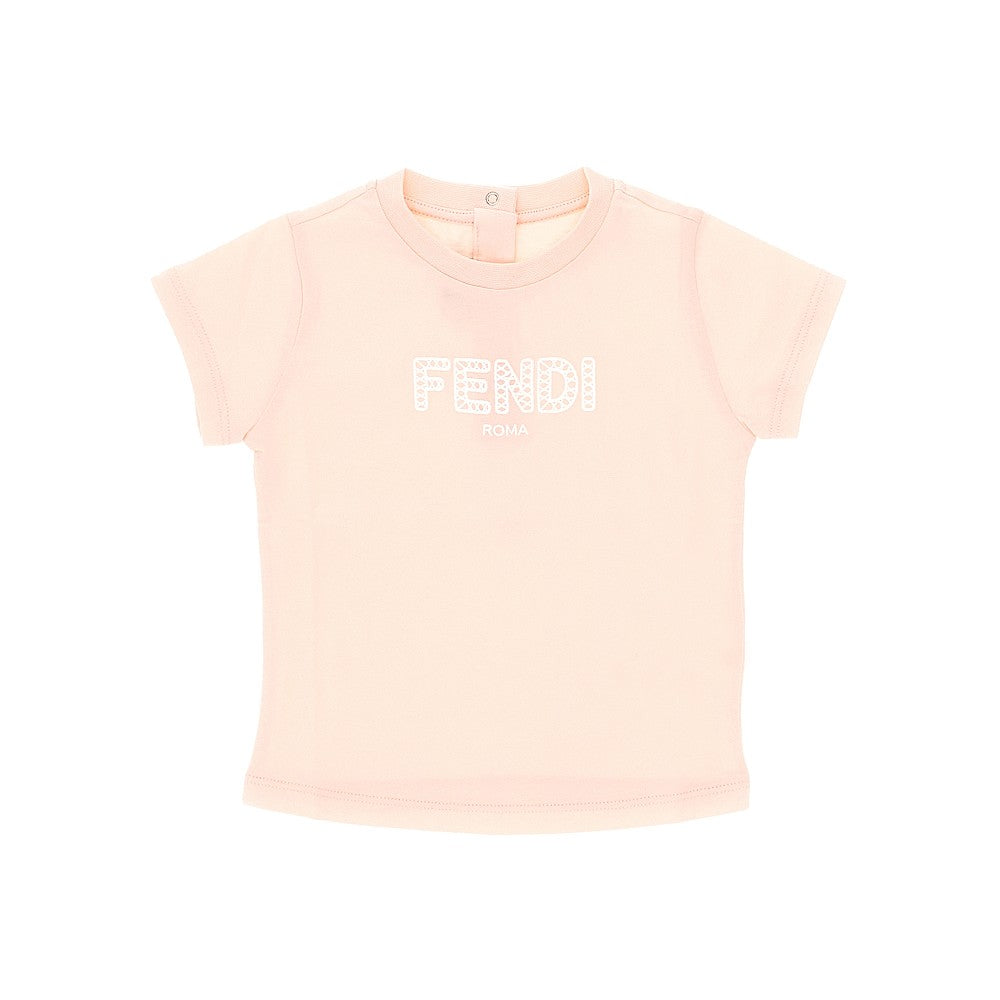 T-shirt con ricamo FENDI ROMA