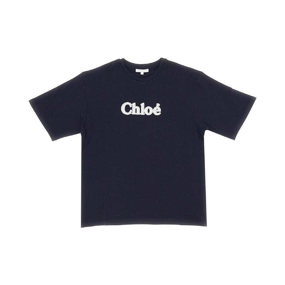 T-shirt con logo ricamato