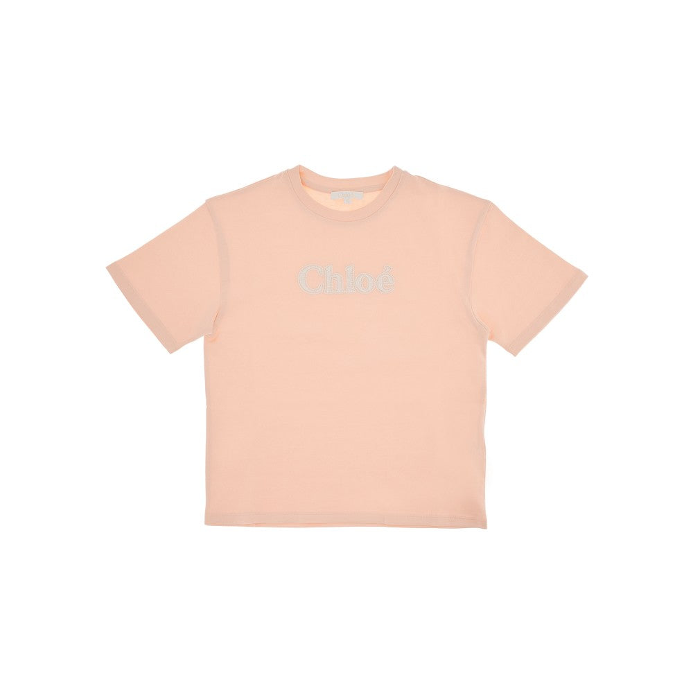 T-shirt con logo ricamato