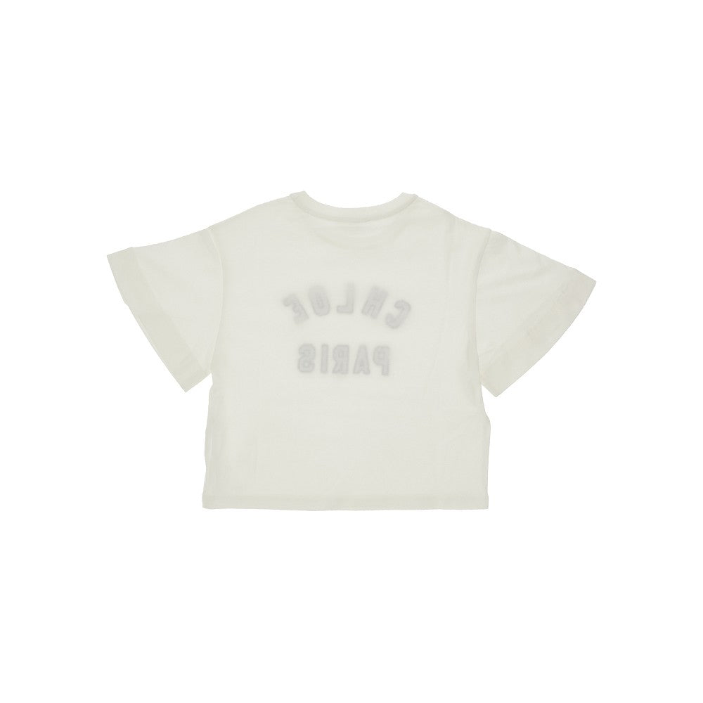 Short-sleeved T-shirt with logo embroidery