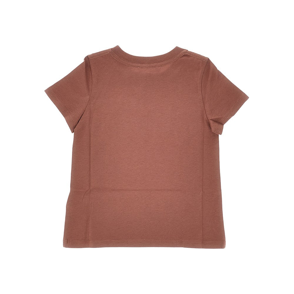 T-shirt con logo floccato