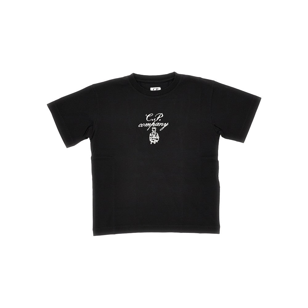 T-shirt con logo ricamato