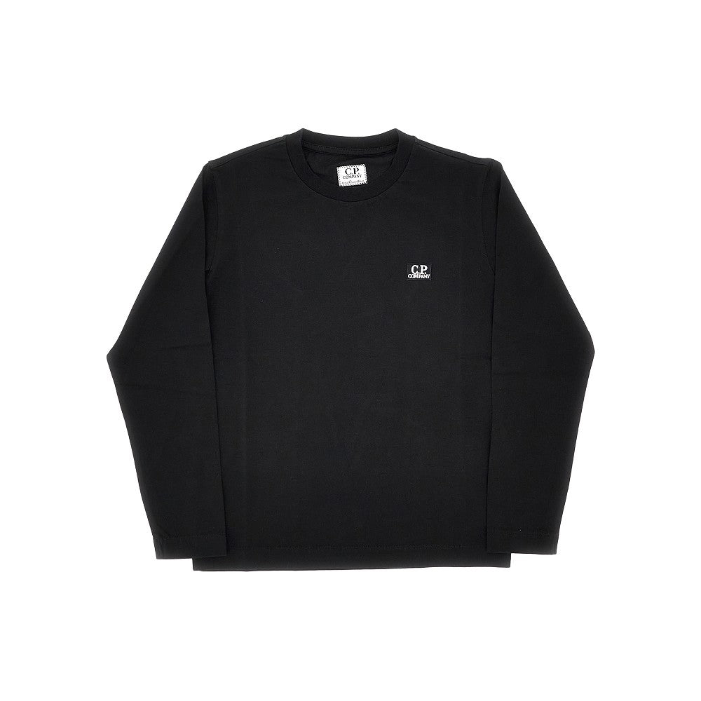 T-shirt con patch logo ricamato