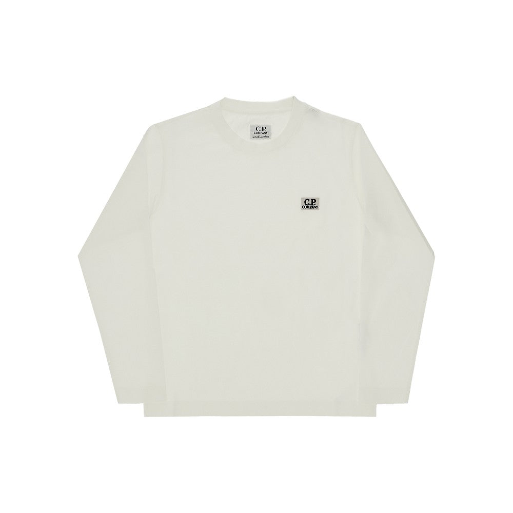 T-shirt con patch logo ricamato