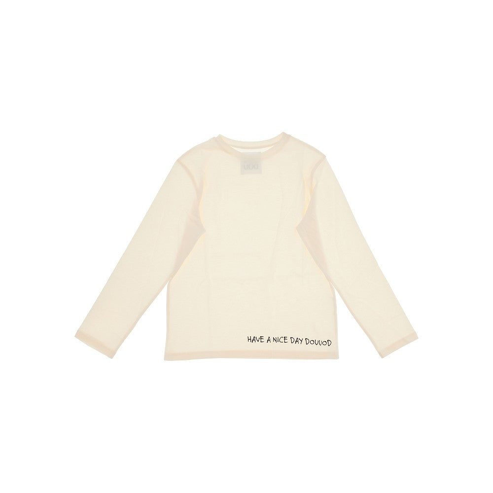 T-shirt a manica lunga con stampa lettering