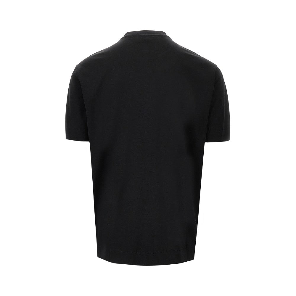 T-shirt in misto lyocell con logo ricamato