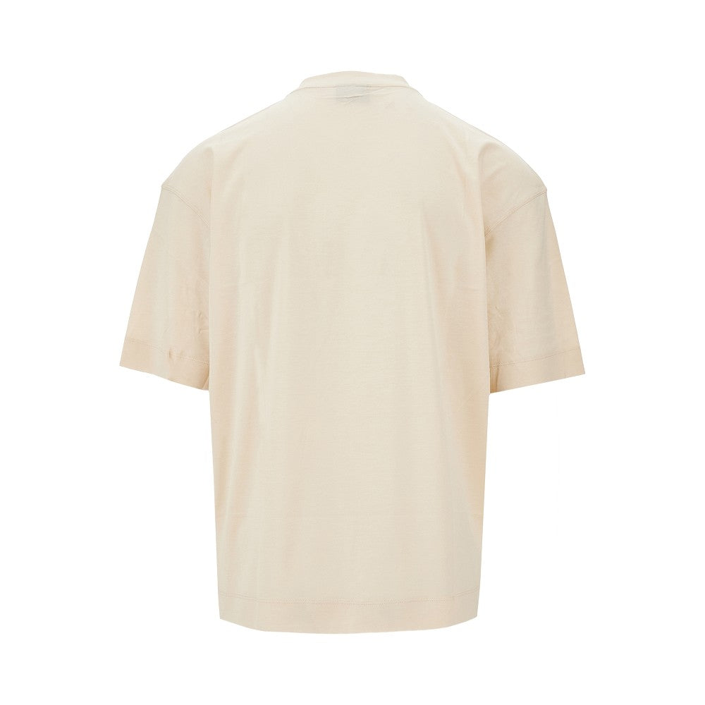 T-shirt over con stampa giglio