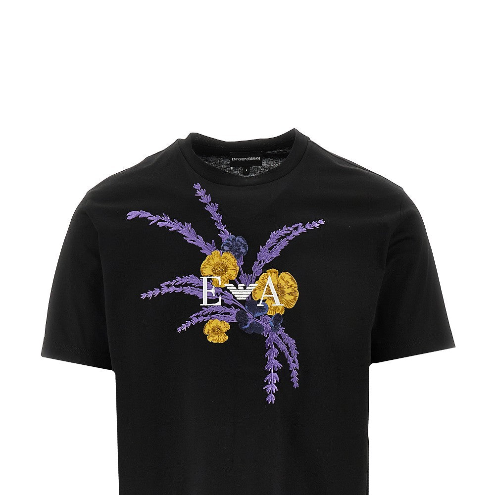 T-shirt con ricamo floreale ASV