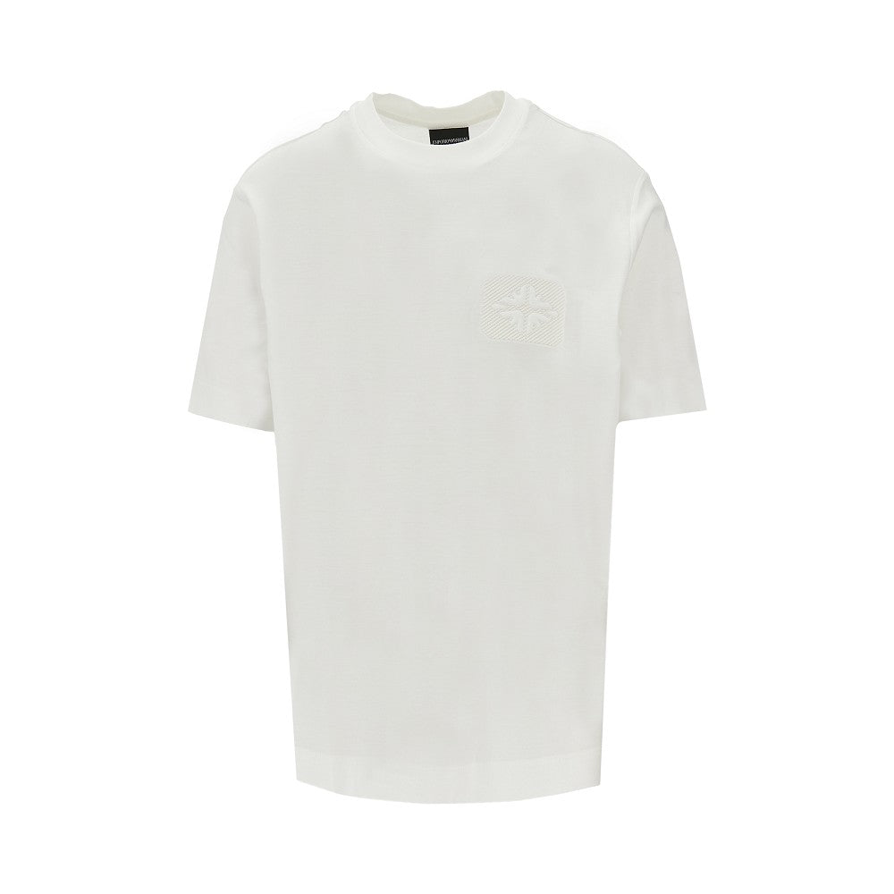 T-shirt in misto lyocell con logo Aquile