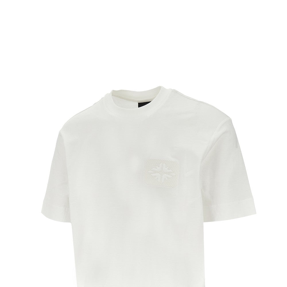 T-shirt in misto lyocell con logo Aquile
