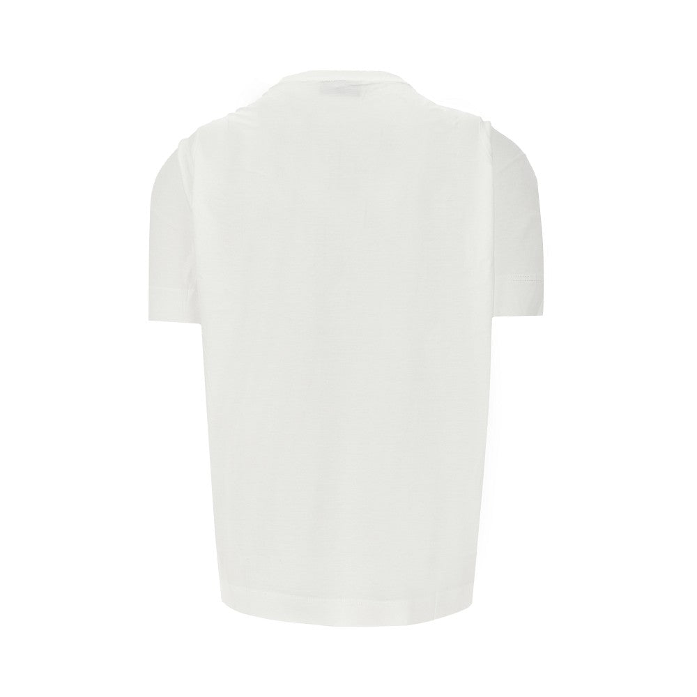 T-shirt in misto lyocell con logo Aquile