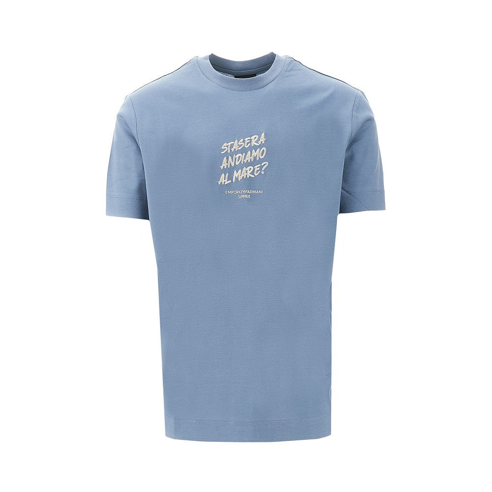 T-shirt in misto modal con scollo a V