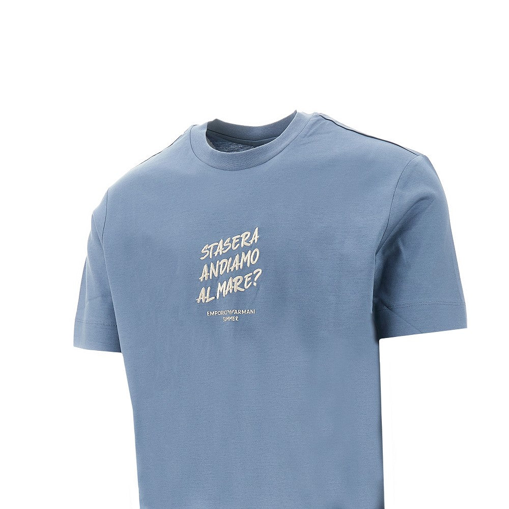 T-shirt in misto modal con scollo a V