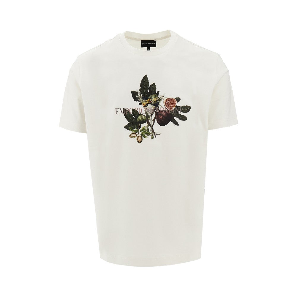 T-shirt con stampa Calice e Foliage ASV