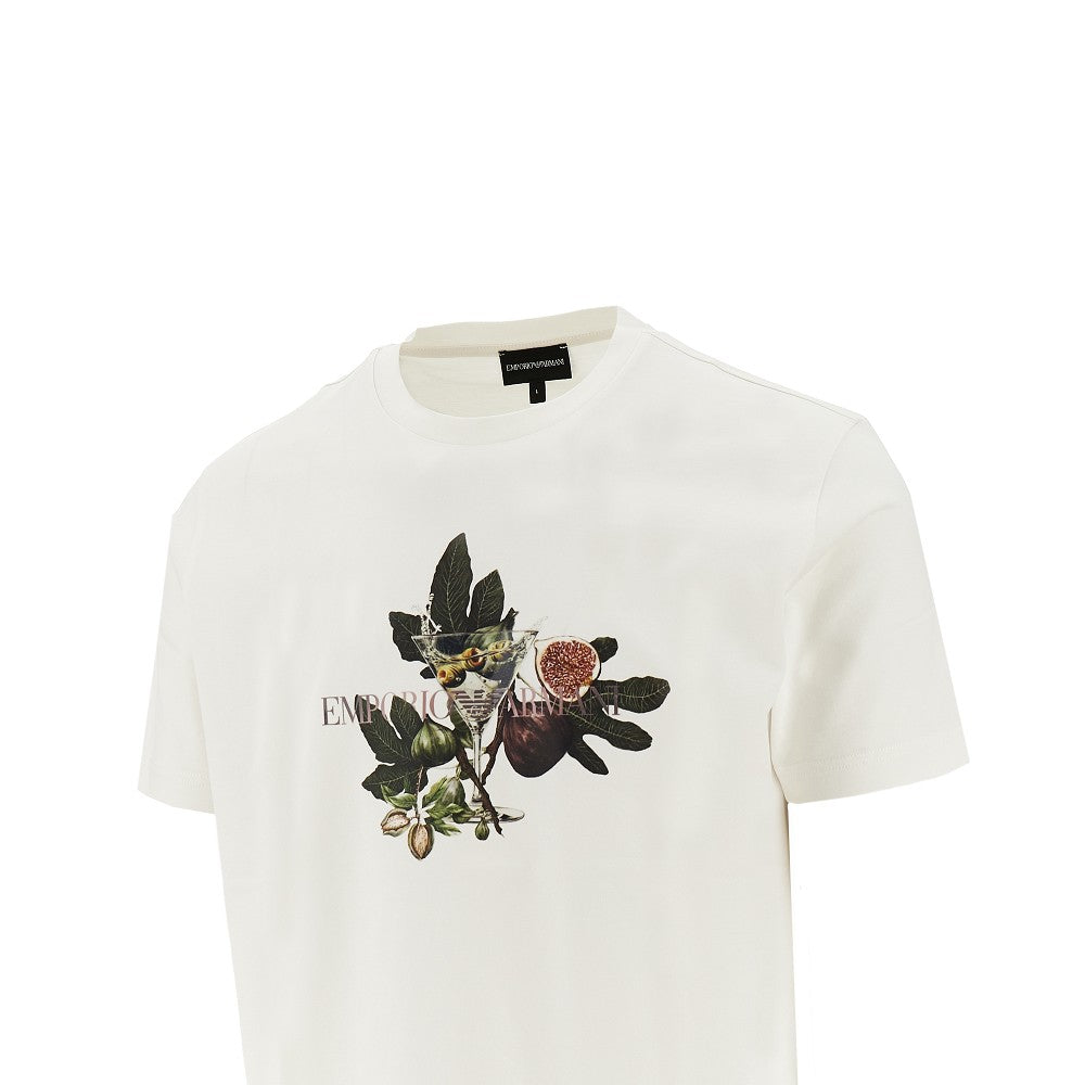T-shirt con stampa Calice e Foliage ASV