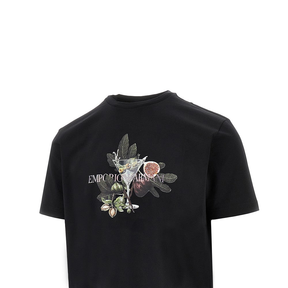 T-shirt con stampa Calice e Foliage ASV