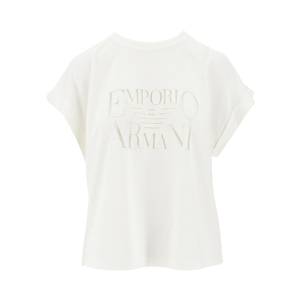 T-shirt con logo trasparente