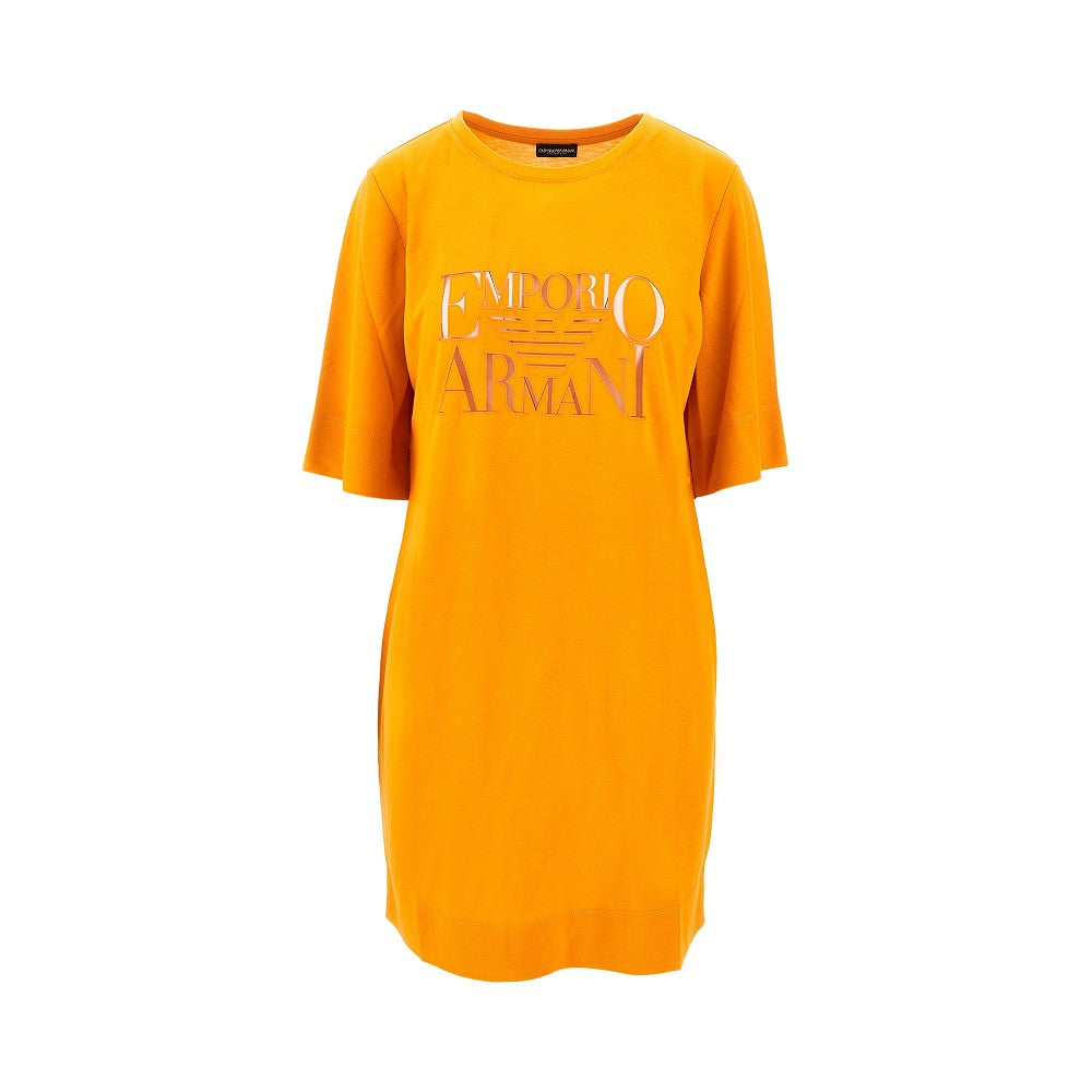 Mini abito in jersey con logo trasparente