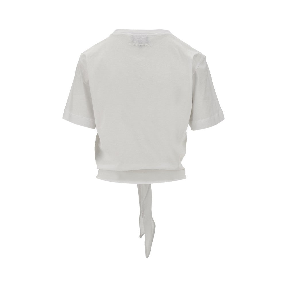 Organic cotton T-shirt with knotted detail