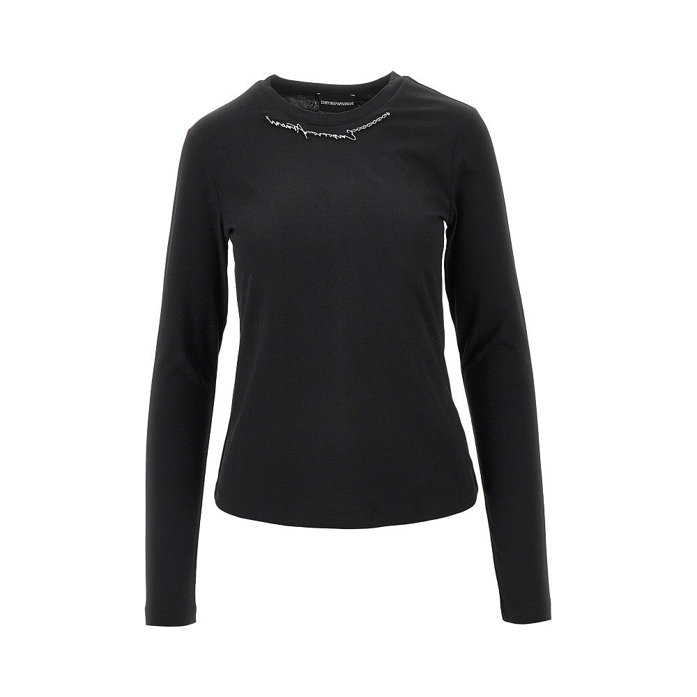 T-shirt con dettaglio collana