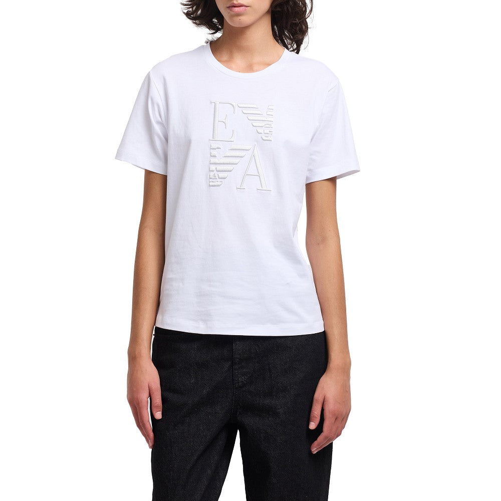 Organic cotton T-shirt with logo embroidery